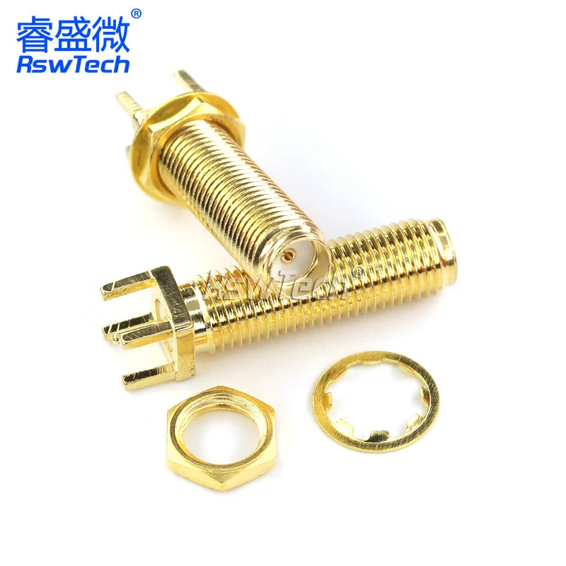 1PCS SMA-KE Connerctor SMA-KWE Adapter Straight /Bent Header Square/Skew Foot Base Outer screw Inner Pin/Hole Type