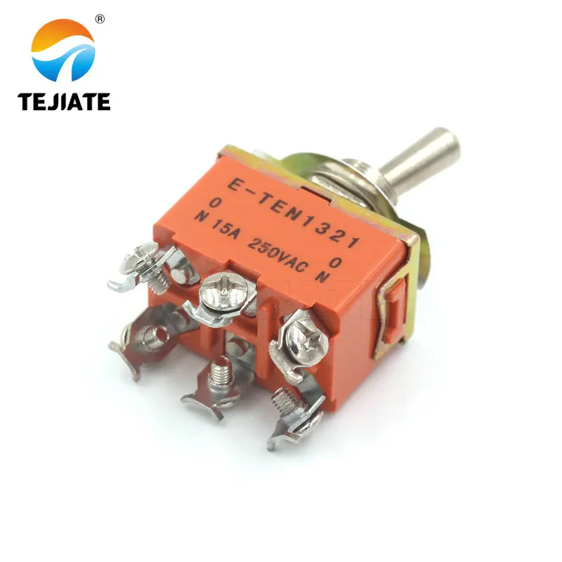 Power Switch E-TEN1321 15A 250V AC 6PIN ON-OFF 12mm Toggle / Rocker