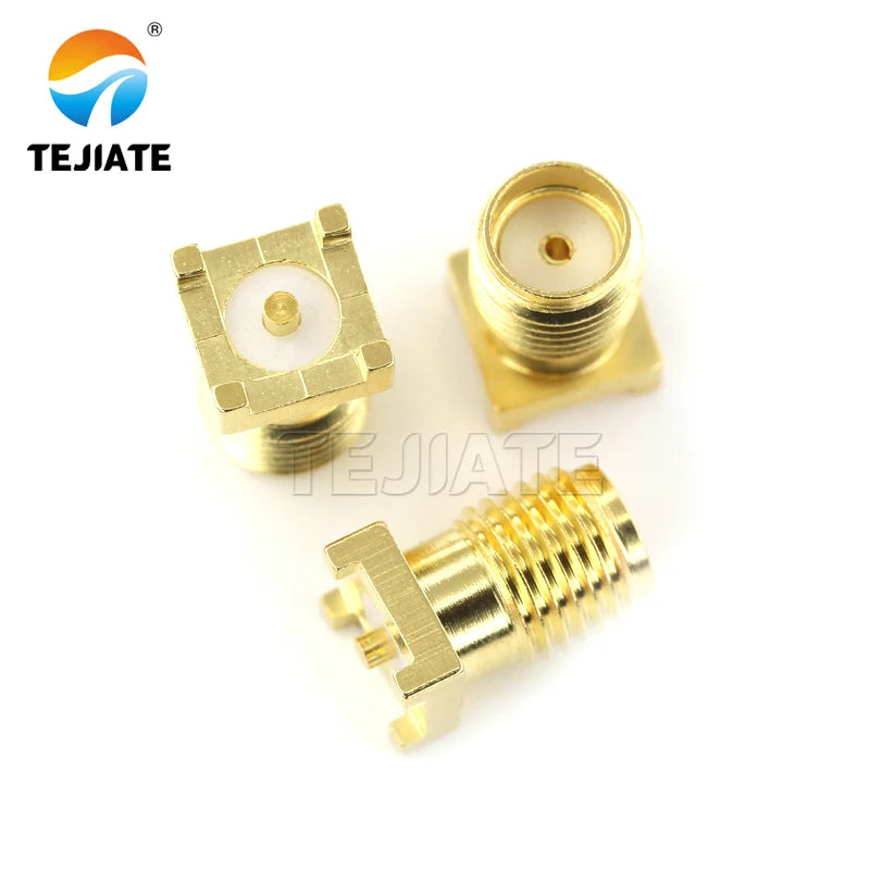 5PCS SMA-KE Vertical Female RF Coaxial Connector Patch Short Foot Antenna Seat
