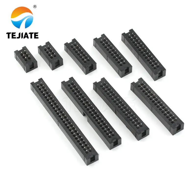 5pcs Simple horn seat cable plug JTAG socket 2.54MM straight and curved pin DC3-10/14/16/20/50P