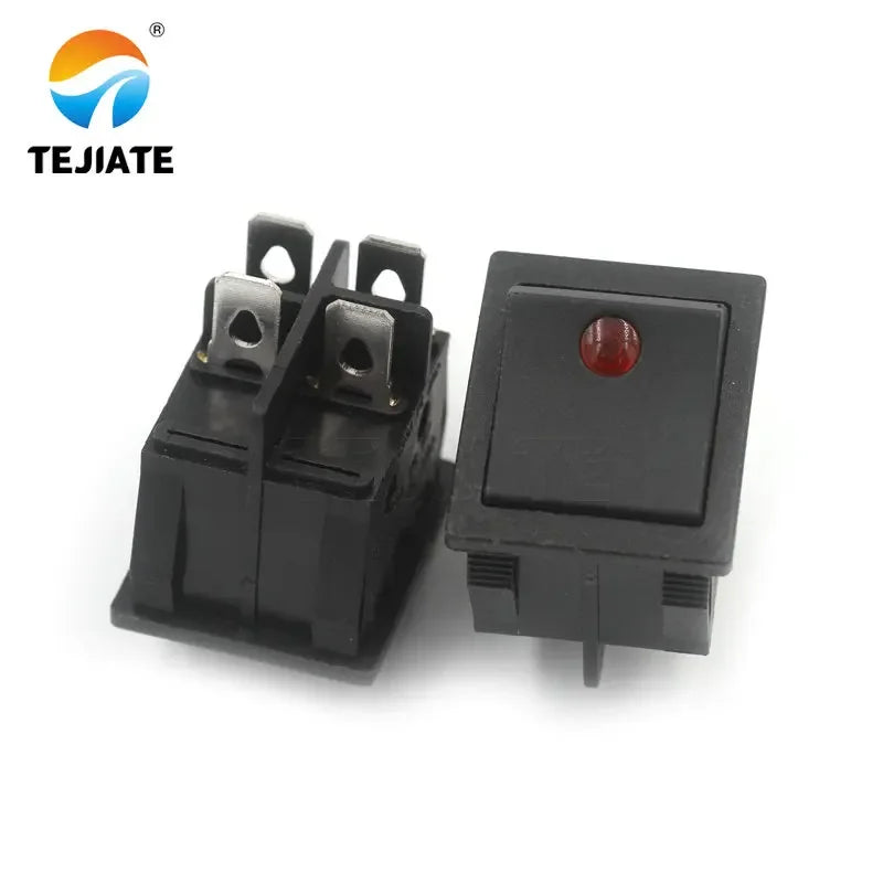 5PCS KCD4 Microswitch Boat Toggle Switch Reset Ship Type Seesaw Cateye Light 4/6 Feet 2/3 Gear Power Button Kit