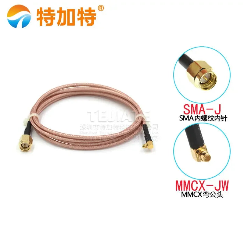 1PCS TEJIATE SMA Inner Screw Inner Pin To MMCX Bent Male/Female Header RF Adapter Cable RG316 Wire 0.08M~2M