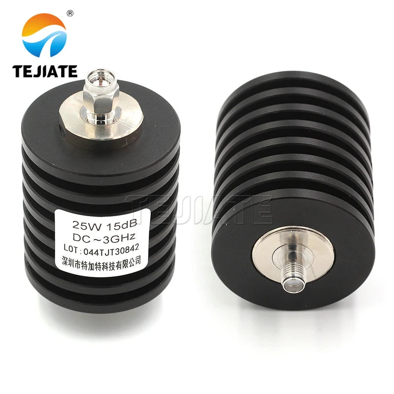 1PCS SMA-JK 25W RF Coaxial RF Attenuator DC-3GHz Male and Female 2DB 3DB 5DB 10DB 15DB to 40DB
