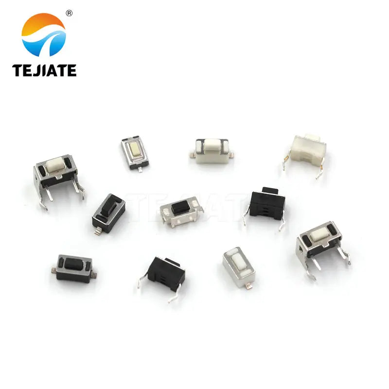 20PCS Patch Direct Insertion Horizontal-type 2 Feet Touch Key Microswitch Copper 2 Foot Side Press Button Switch 3*6*4.3MM