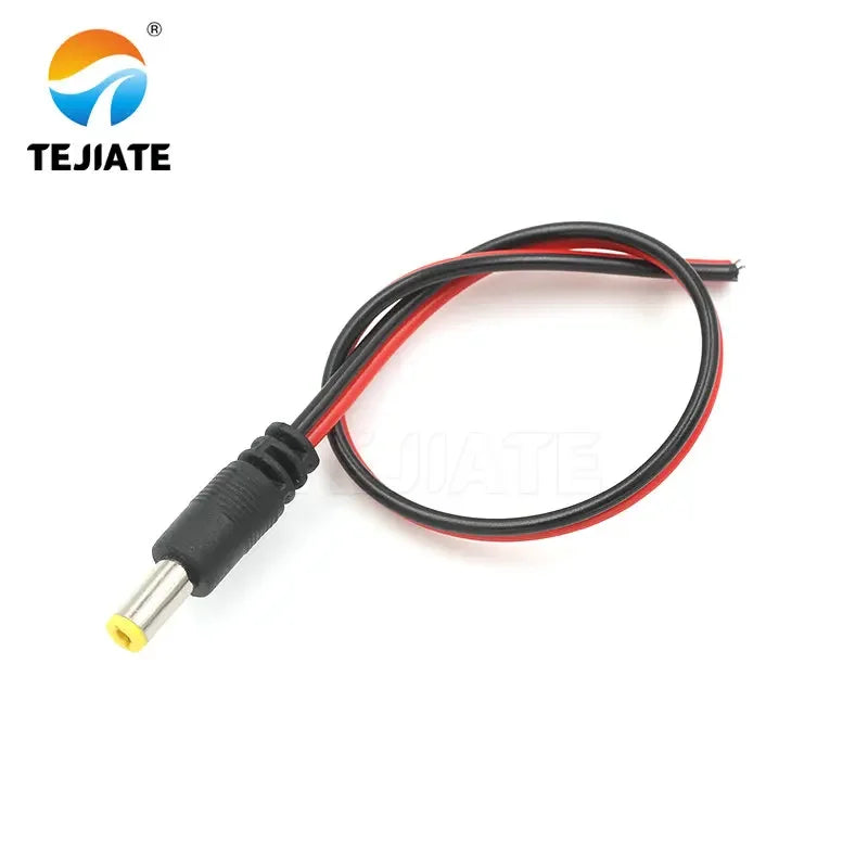 2PCS 12V female head line male head DC5.5*2.1 connection line plug connector monitoring power cord 24V one minute drag two three