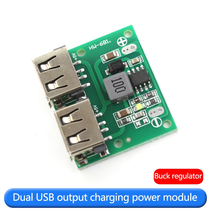 Dual USB output 9V/12V/24V to 5V 3ADC-DC car charging step-down regulated charging power module