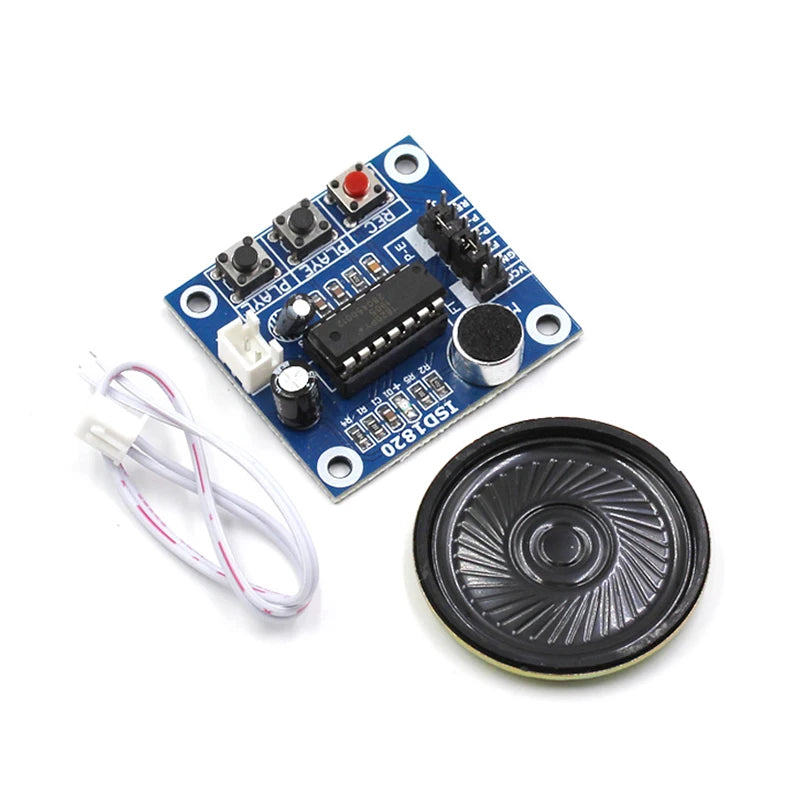 ISD1820 voice recording module, voice, recording and playback, with microphone, and 0.5W speaker