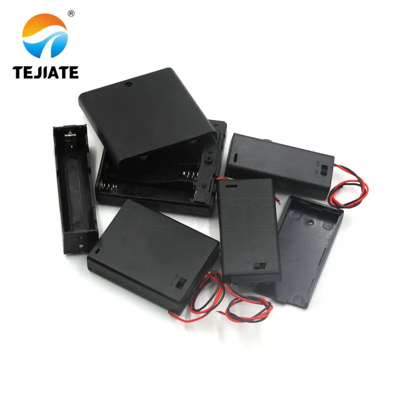 Battery box 5 18650 with switch and cover, battery holder 1, 2, 3/4, battery box 6F22 9V