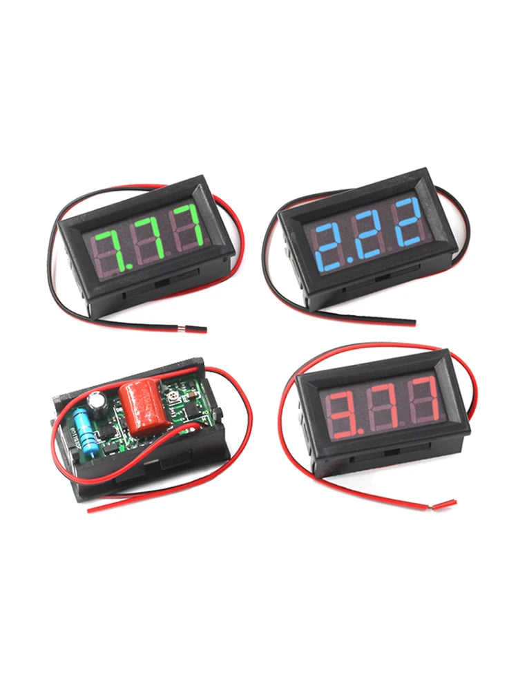 LED 2-wire AC voltmeter digital display 2-wire digital voltmeter head AC220V mains 70V~500V