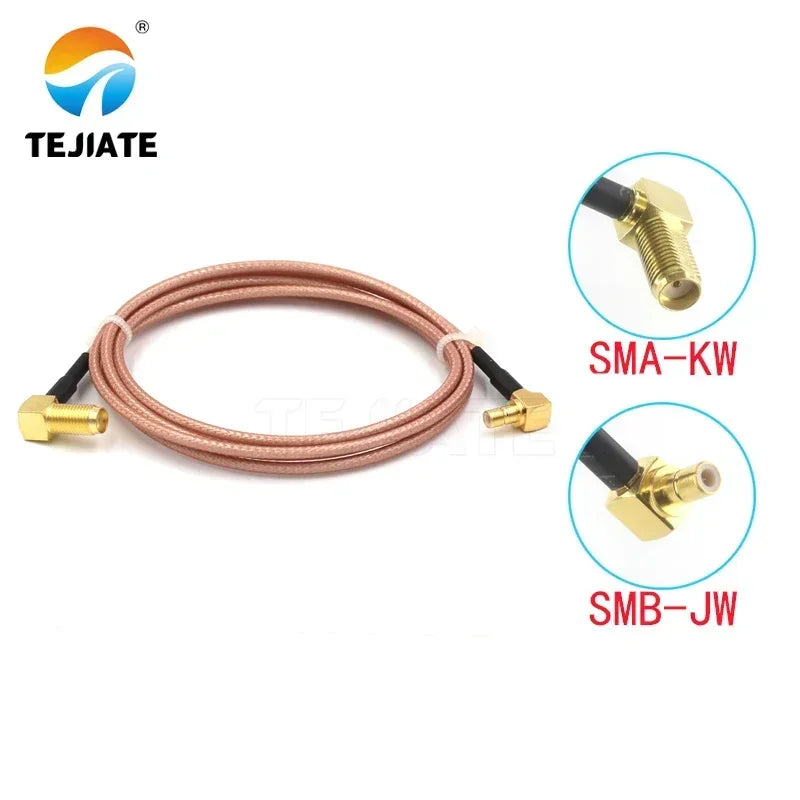 1PCS TEJIATE Adapter Cable SMB To SMA Type SMBJW Convert SMAKW 8-90CM 1M 1.5M 2M Length Connector RG316 Wire