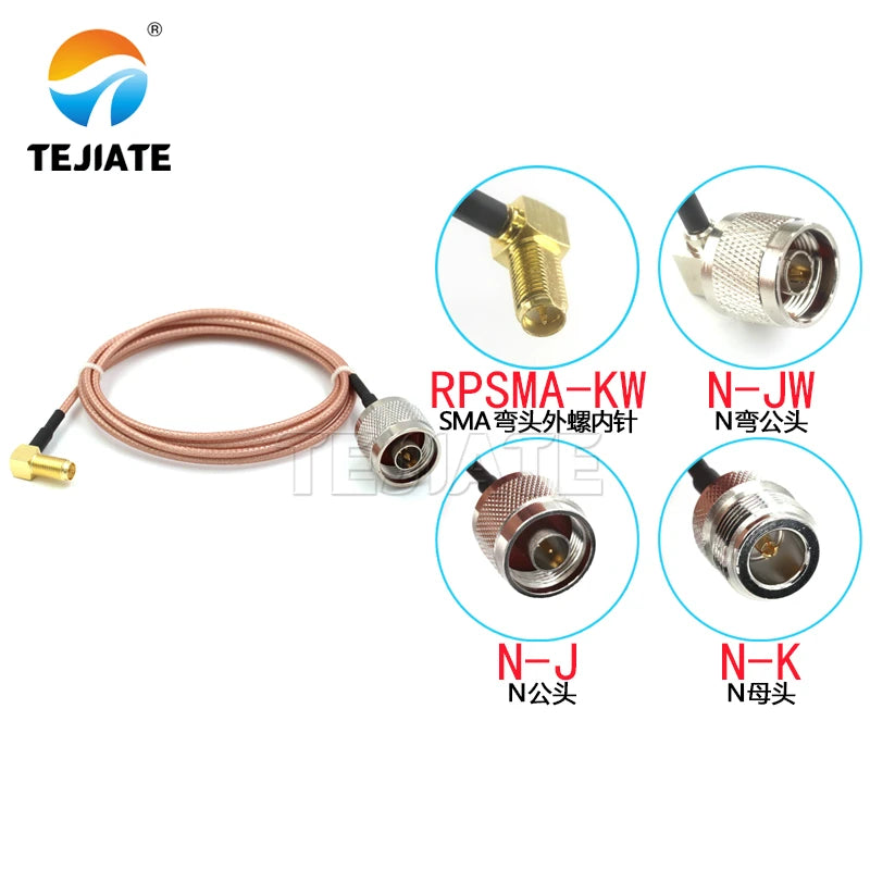 1PCS RPSMA-KW to N connection line N-K N-J N-JW to RPSMA-JW RF line RG316 adapter line impedance 50 ohms