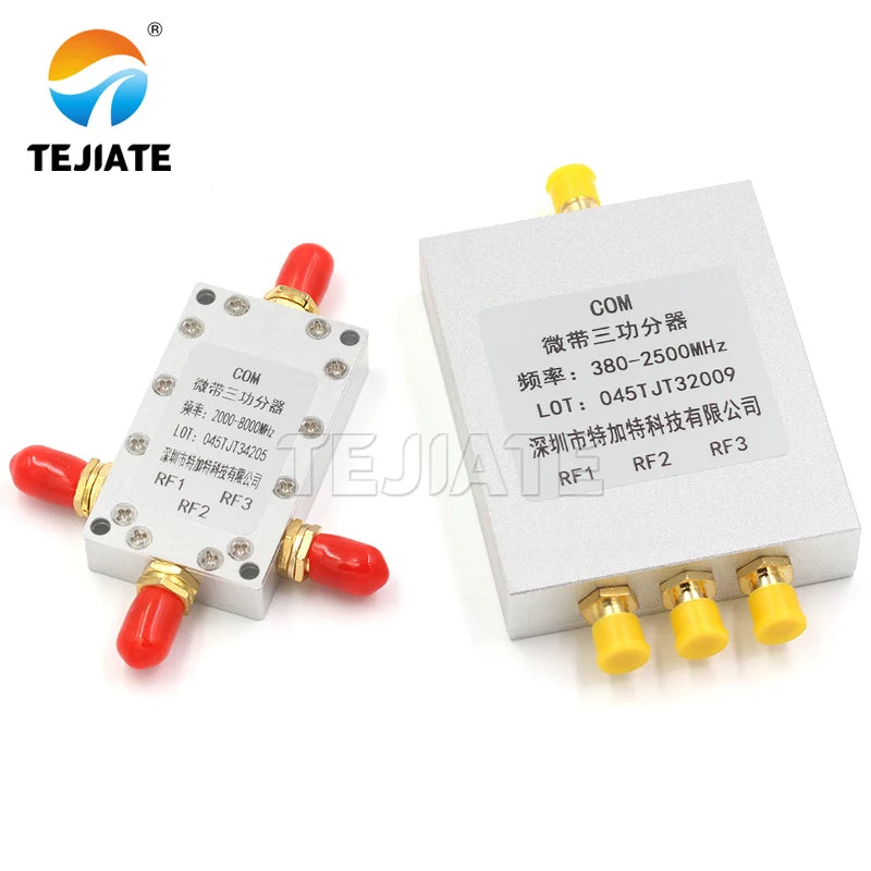 1PCS SMA power divider 2-8G 380-2500MHz WIFI coverage/GPS power divider one on three combiner