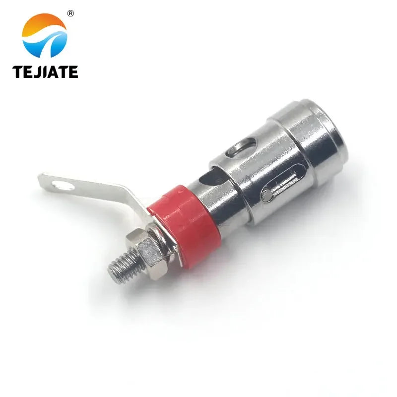 1PCS Press-down Type Spring Terminal Sound Amplifier Speaker Adapter Self-locking Quick-reaction Socket 39.5MM Red/Black