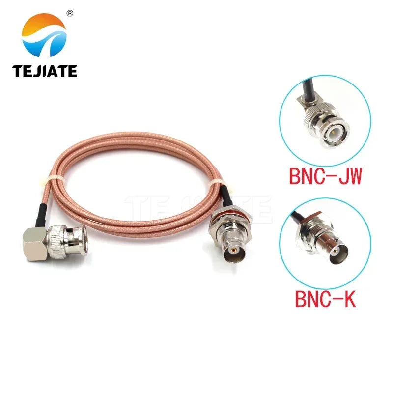 1PCS TEJIATE Adapter Cable BNC To BNC Type BNCK Convert BNCJW 8-90CM 1M 1.5M 2M Length Connector RG316 Wire