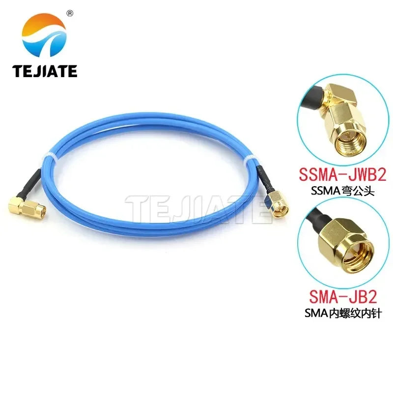 1PCS SSMA bent male to SMA connecting wire SSMA-JWB2 to SSMA SMA-J SMA-KY RF wire RG405/086 semi flexible wire