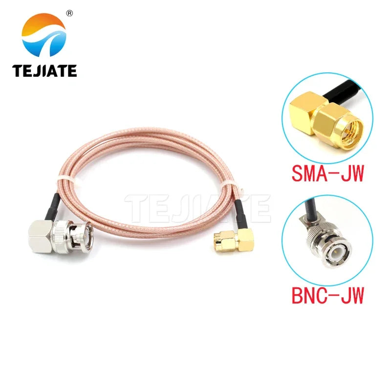 1PCS TEJIATE Adapter Cable BNC To SMA Type BNC-JW Convert SMA-JW 8-90CM 1M 1.5M 2M Length Connector RG316 Wire