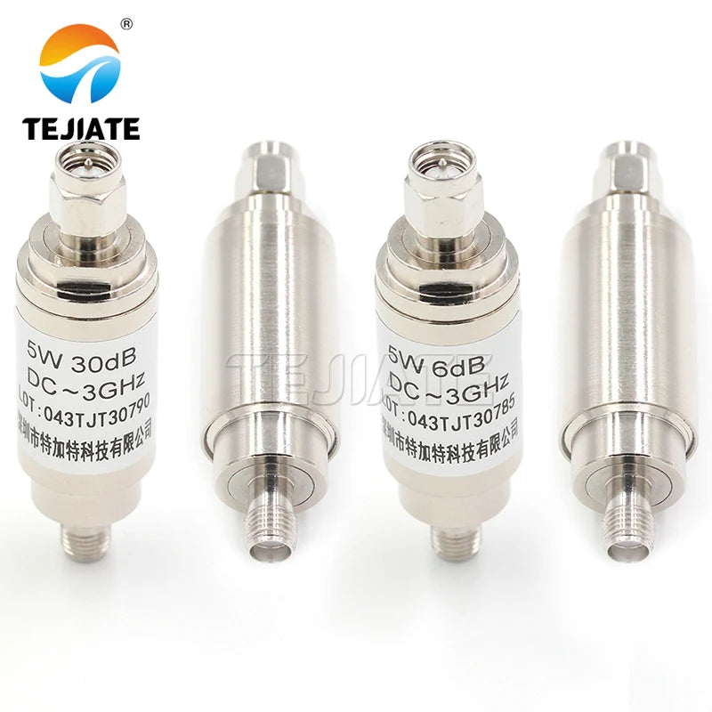 1PCS SMA-JK 5W Male to Female RF Fixed Coaxial Attenuator DC-3GHz 1-30DB SMA Type Connector