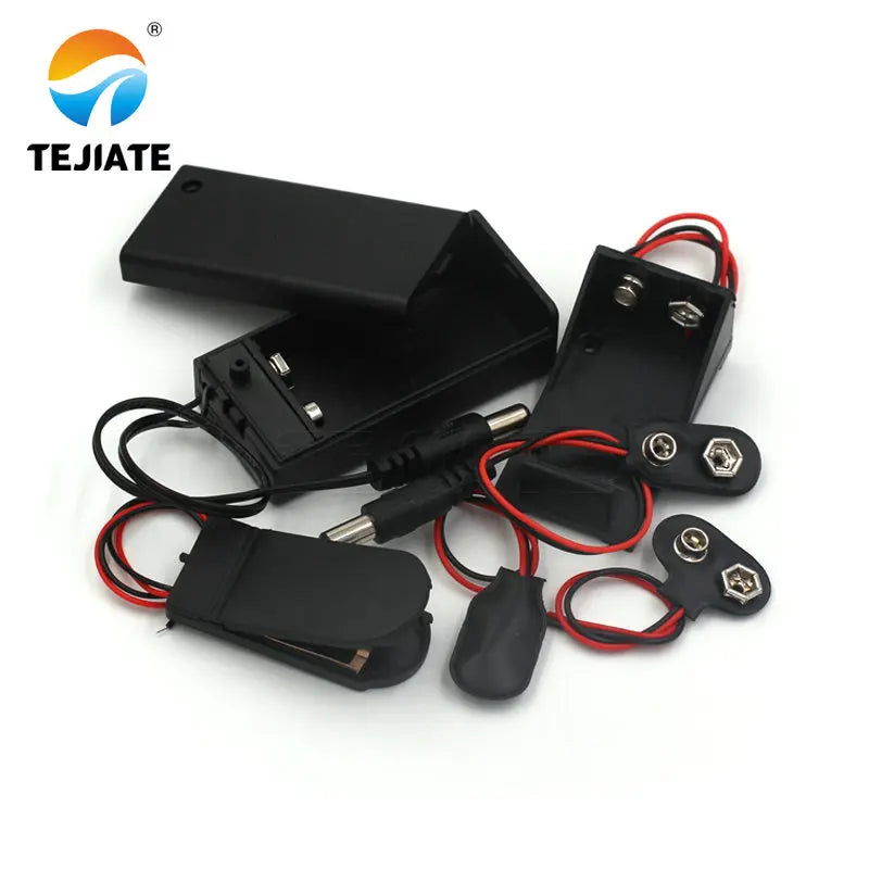 9V battery connector snap on power adapter T-type I-type dual wire clamp cable 9V socket plug snap on connection