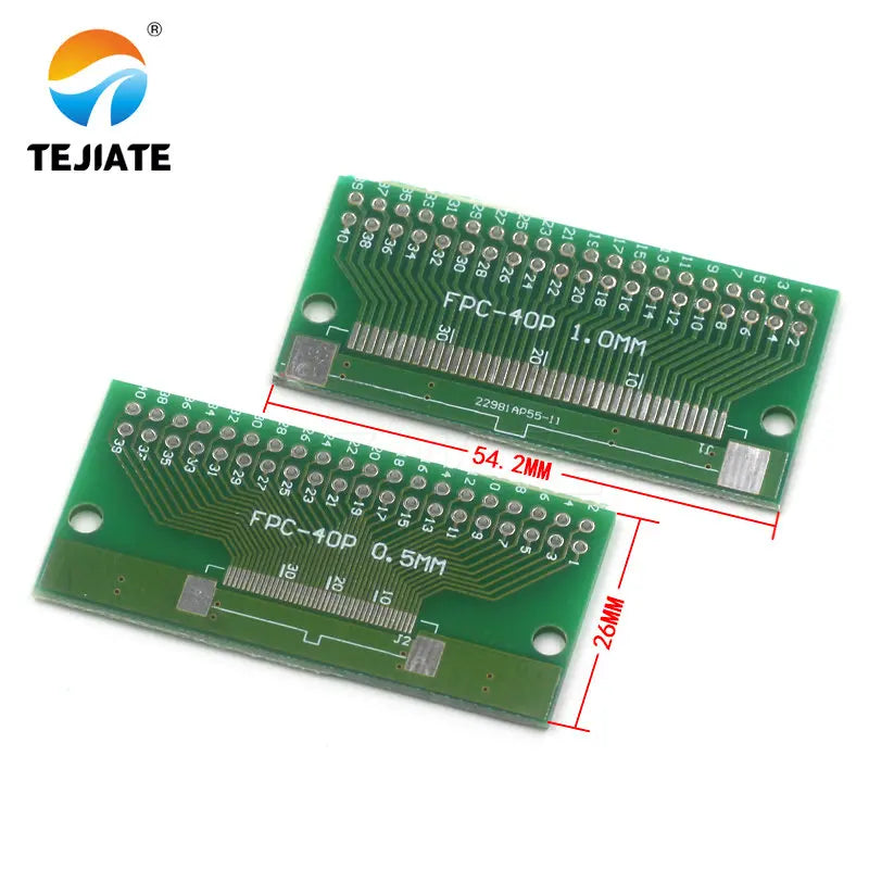 Double Side 0.5mm 1mm FFC FPC 6 8 10 12 20 30 40 50 60 Pin to 2.54mm FPC/FFC SMT Adapter Socket Plate PCB Board connector