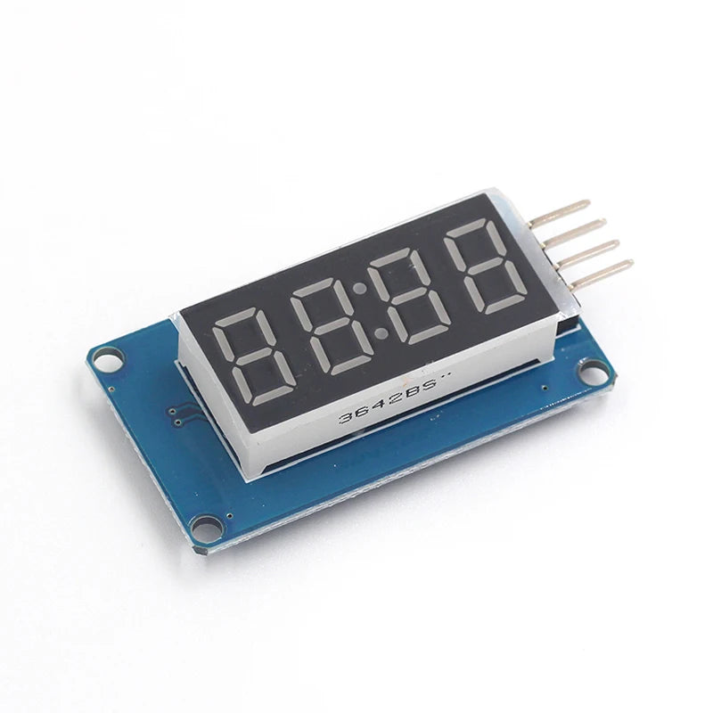 Tejiate 4-bit digital tube display module LED display brightness adjustable four-bit serial 595 driver