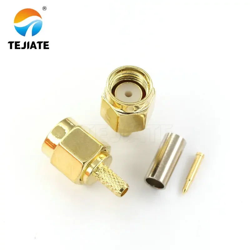 10 Pcs SMA Male Plug Crimp RG174 RG316 LMR100 Cable RF Connector L15