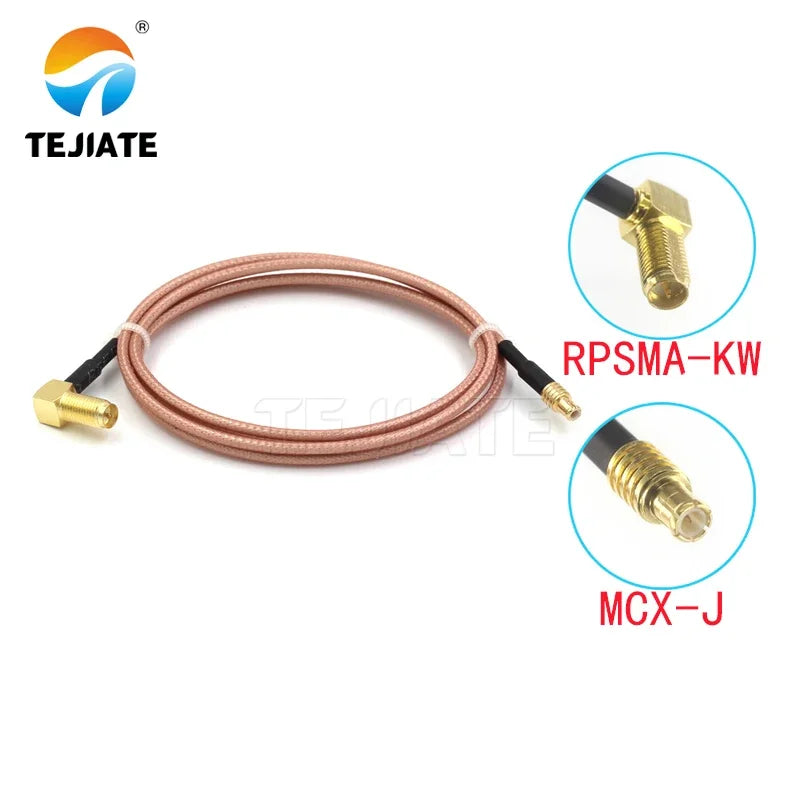 1PCS TEJIATE Adapter Cable MCX To RPSMA Type MCX-J Convert RPSMA-KW 8-90CM 1M 1.5M 2M Length Connector RG316 Wire