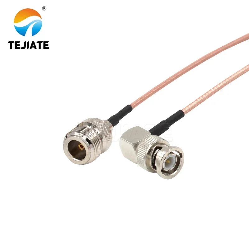 1PCS TEJIATE Adapter Cable BNC To N Type BNCJW Convert NK 8-90CM 1M 1.5M 2M Length Connector RG316 Wire