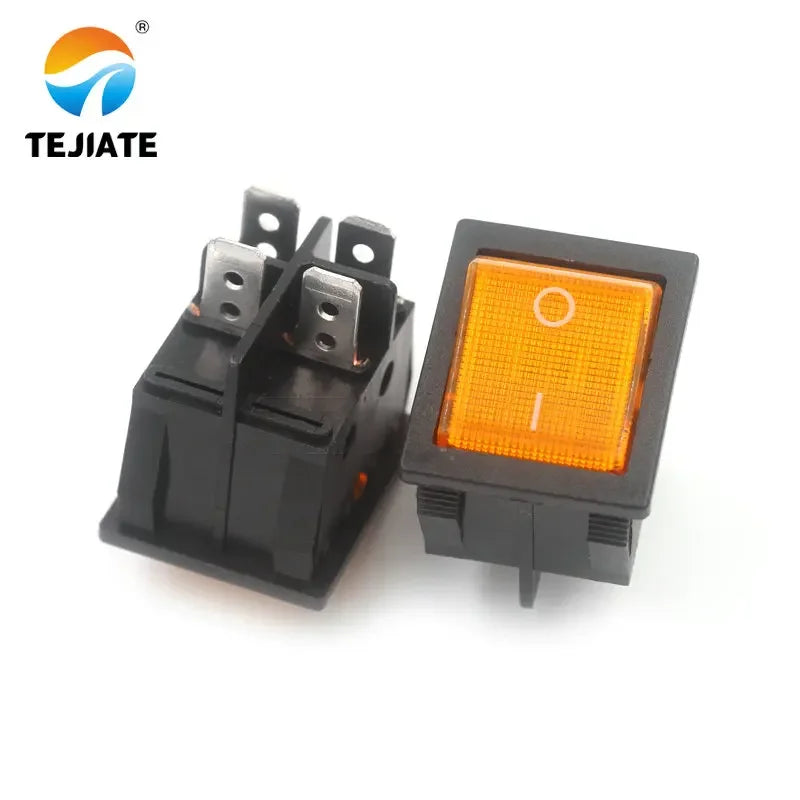 5PCS KCD4 Microswitch Boat Toggle Switch Reset Ship Type Seesaw Cateye Light 4/6 Feet 2/3 Gear Power Button Kit