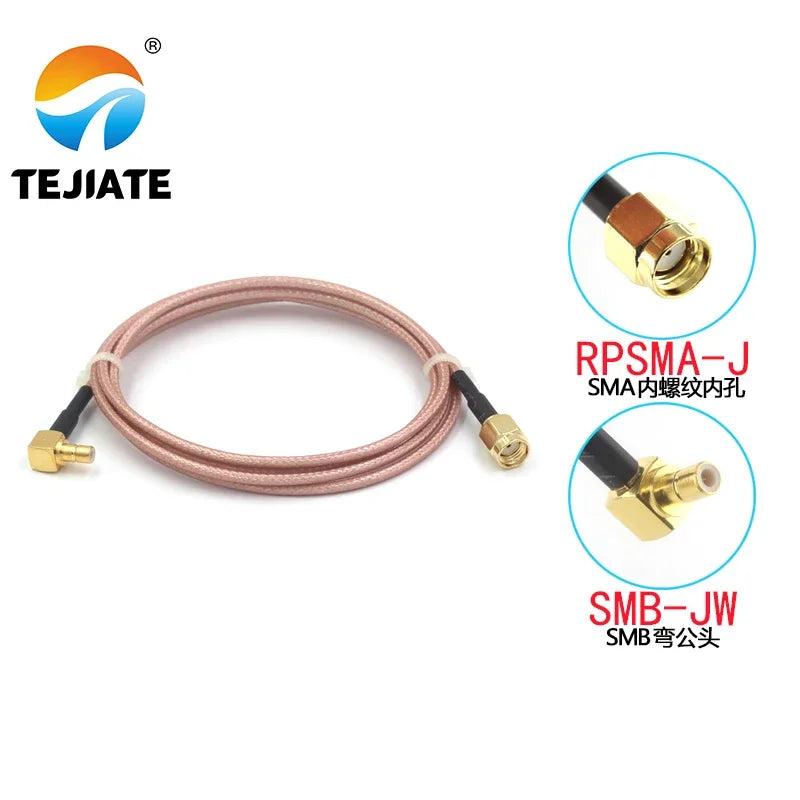 1PCS TEJIATE Adapter Cable SMB To SMA SMB-JW Convert RPSMA-J 8-90CM 1 1.5 2M Length Connector RG316 Wire