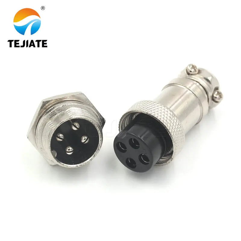 1 set of aviation plug GX16-2P/3P/4P/5P/6P/7P/8P/9P core 16mm socket aviation plug + socket