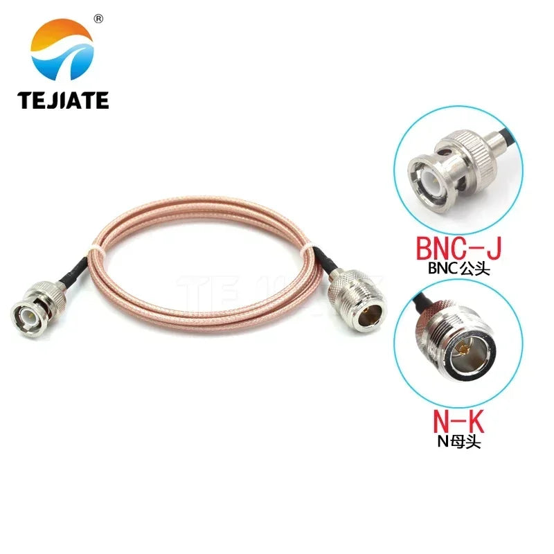 1PCS TEJIATE Adapter Cable N To BNC Type NK Convert BNCJ 8-90CM 1M 1.5M 2M Length Connector RG316 Wire