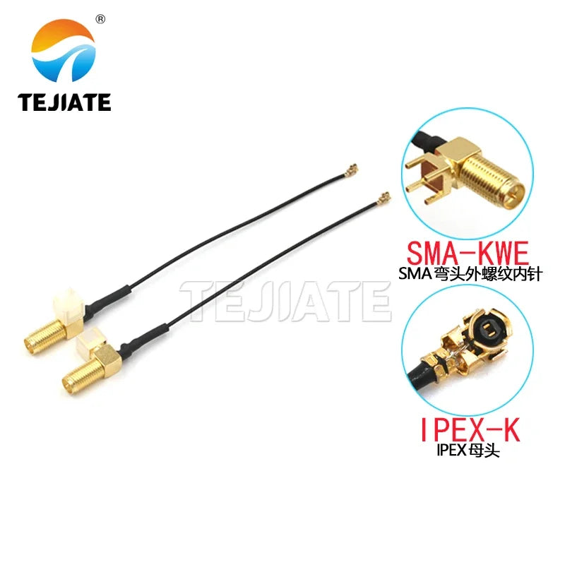 1PCS RF Antena UFL Seat to SMA-KWE curved WIFI module antenna SMA socket to RF Antena UFL Seat adapter