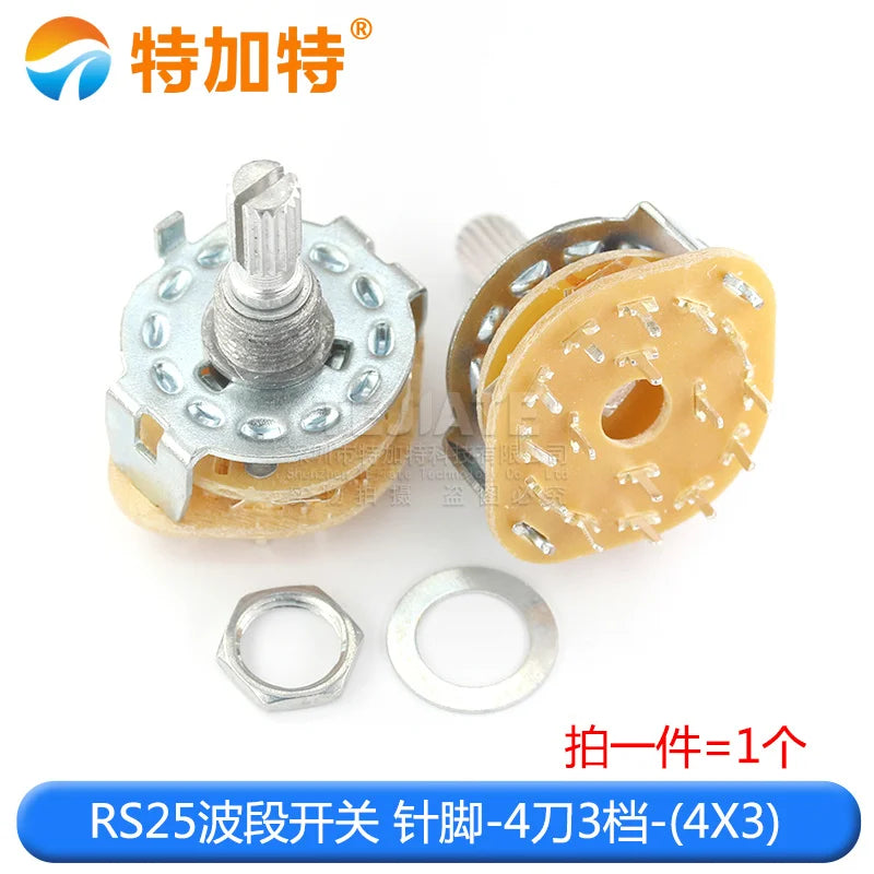 Montaje de Panel de eje RS25, 1 piezas, 1P11T, 2P4T, 2P5T, 2P6T, 3P3T, 3P4T, 4P3T, banda selectora de interruptor giratorio, 1 p