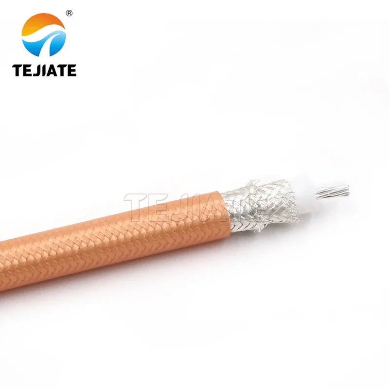 1M RG393 high power coaxial cable SFF-50-7 double shielded silver-plated low loss RF test cable RG393/U