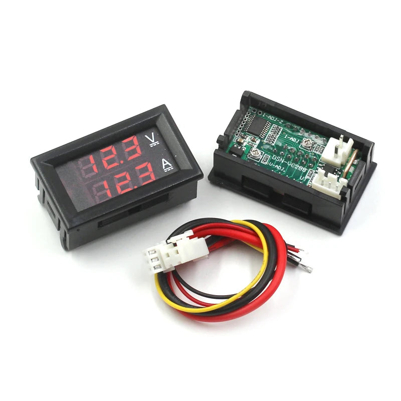 DC current and voltage meter module LED DC digital current and voltage meter dual display 0-100V10A board