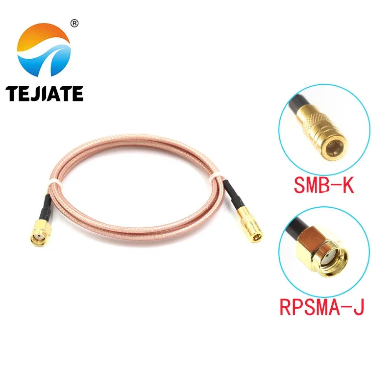 1PCS TEJIATE Adapter Cable SMB To RPSMA SMB-K Convert RPSMA-J 8-90CM 1 1.5 2M Length Connector RG316 Wire
