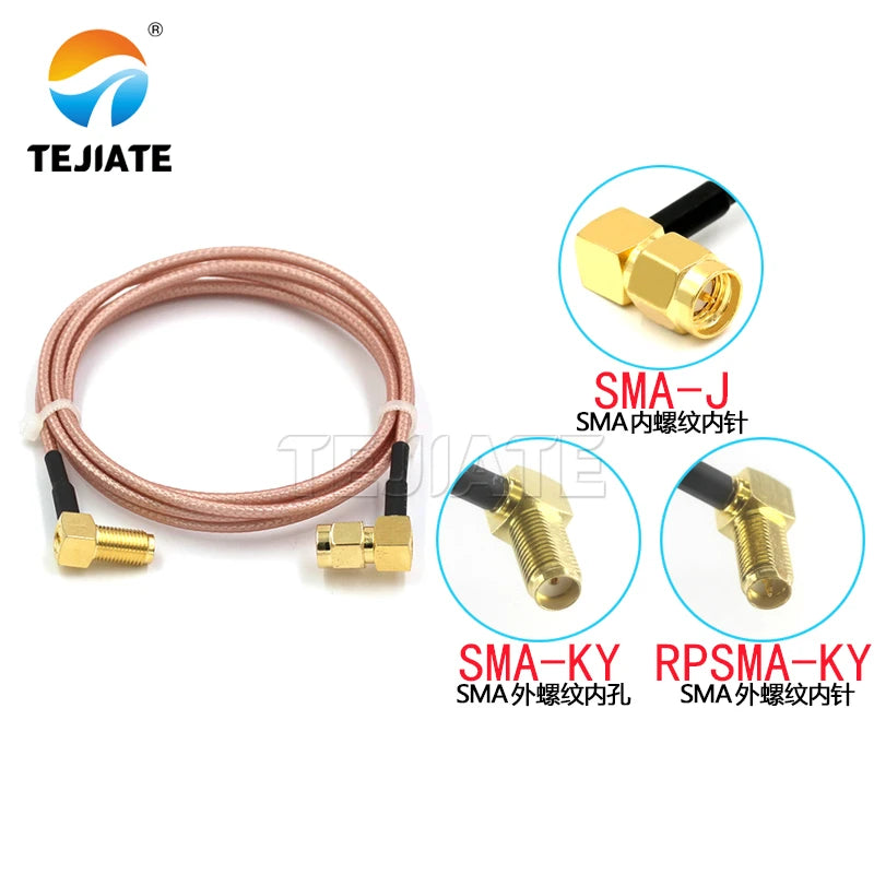 1PCS SMA-JW to SMA-KWY connecting wire SMA bent male adapter wire SMA-KWY bent female RG316 RF cable