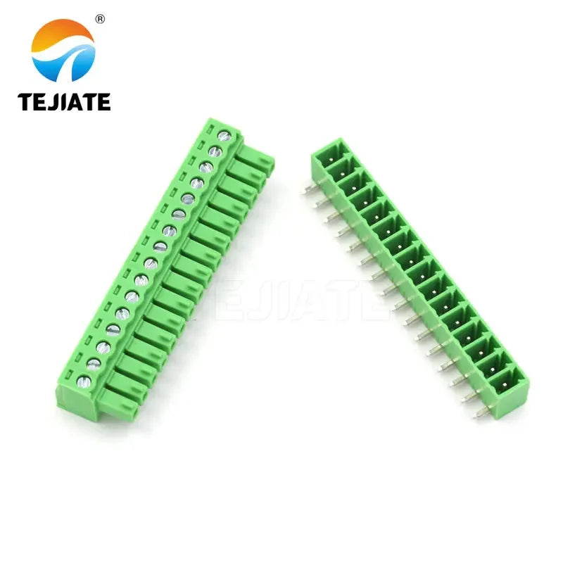1Pairs KF2EDG 3.81MM Plug-In PCB Terminal Straight Pin/Bent Pin Socket 10P/12P/16P