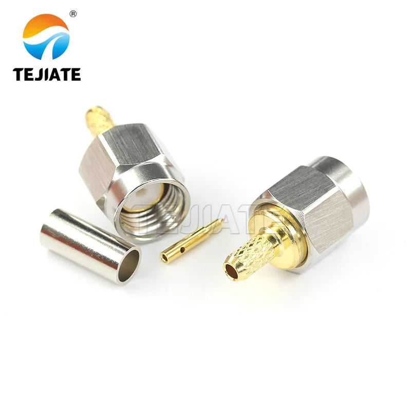 1PCS SMA-J/JB/JW Stainless Steel High Frequency for RG58/RG142 Wiring Semi-flexible Stell Unwired Connector