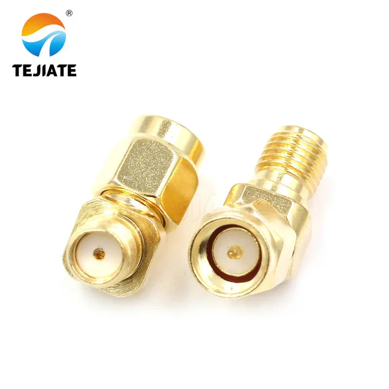 1PCS SMA adapter connector L-type 135 degree male female 45 degree RF adapter antenna connector SMA coaxial pure copper