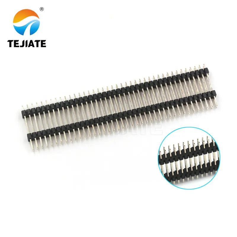 2PCS double-layer row needle single row 2.54mm double row 2 * 40p 1x40pin double plastic row needle length 21/23/30mm