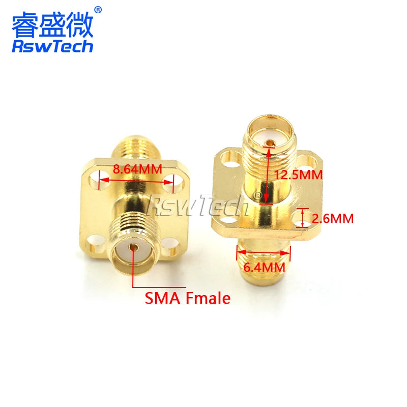1PCS Double Way/Double Inverse SMA Connector RPSMA-JJ KK JWK KKF KKY Inner Screw Inner Hole/Inner Pin L Type Adapter