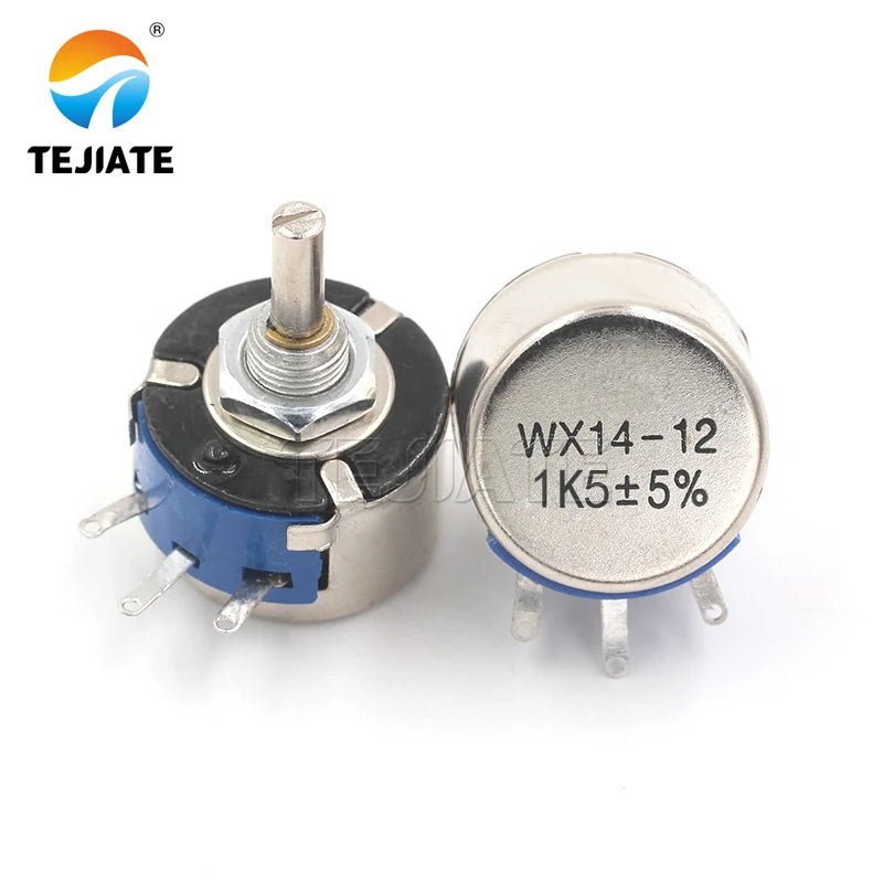5pcs WX14-12 3W single turn wire wound potentiometer 1K 2K2 3K3 4K7 20K 10K 22K 100R 470R