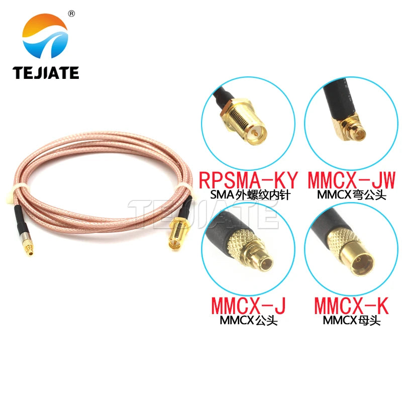 1PCS RPSMA-KY to MMCX-JW-J-K male and female adapter RG316 extension cable