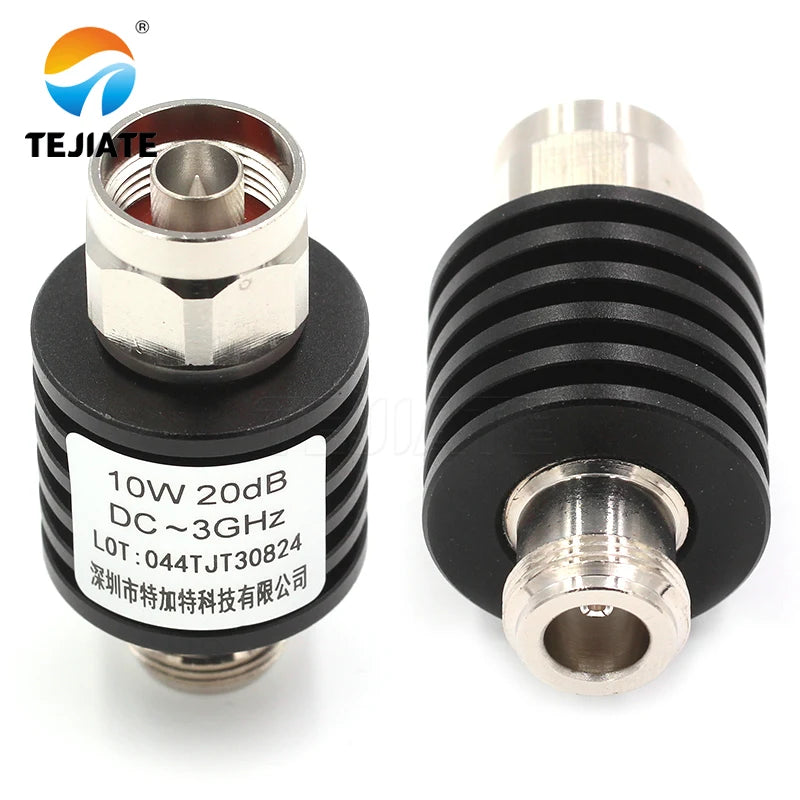 1PCS N-JK 10WDC-3GHz 1DB-40DB attenuator RF coaxial female plug and male plug connector adapter N male female head