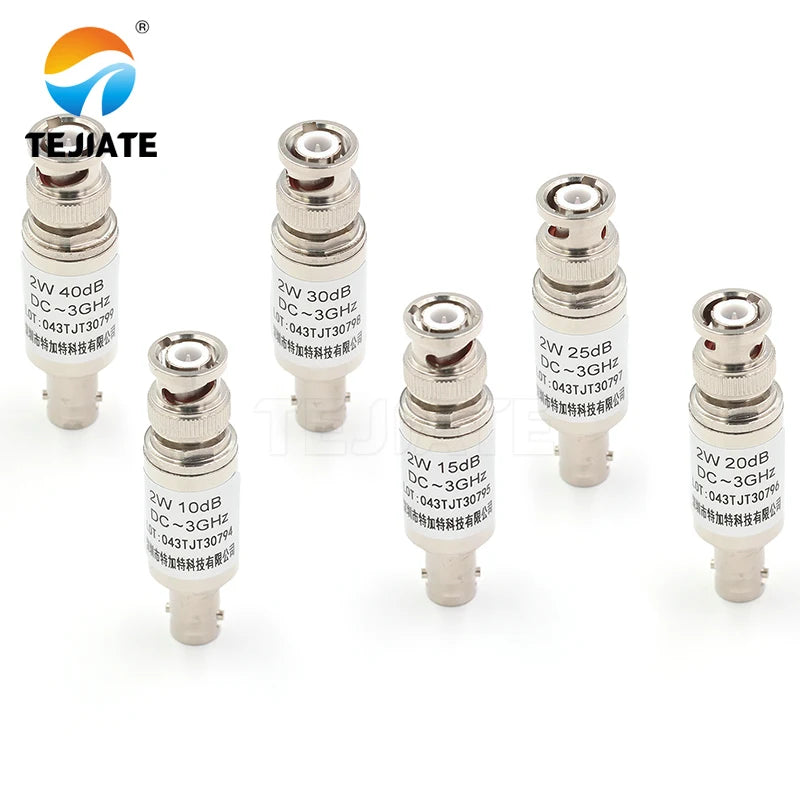 1PCS 2W Straight BNC Coaxial RF Attenuator ,DC to 3GHz,1db,3db,6db,10db,15db,20db,25db,30dB,40db
