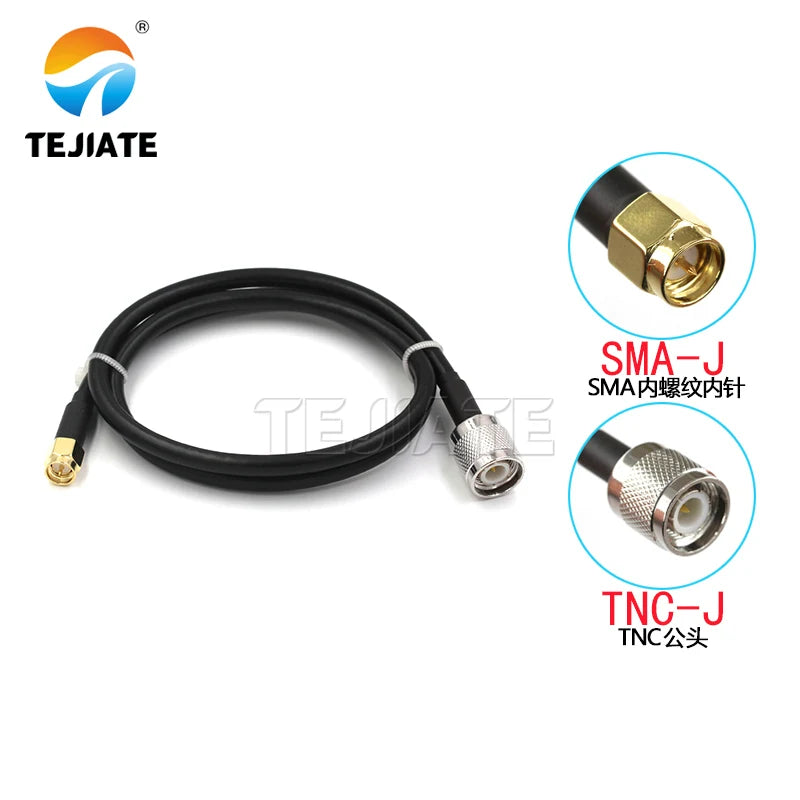 1PCS SMA to TNC RF adapter TNC male to SMA jumper RG58 low loss feeder GPS antenna extension line 50-3 impedance 50 ohms