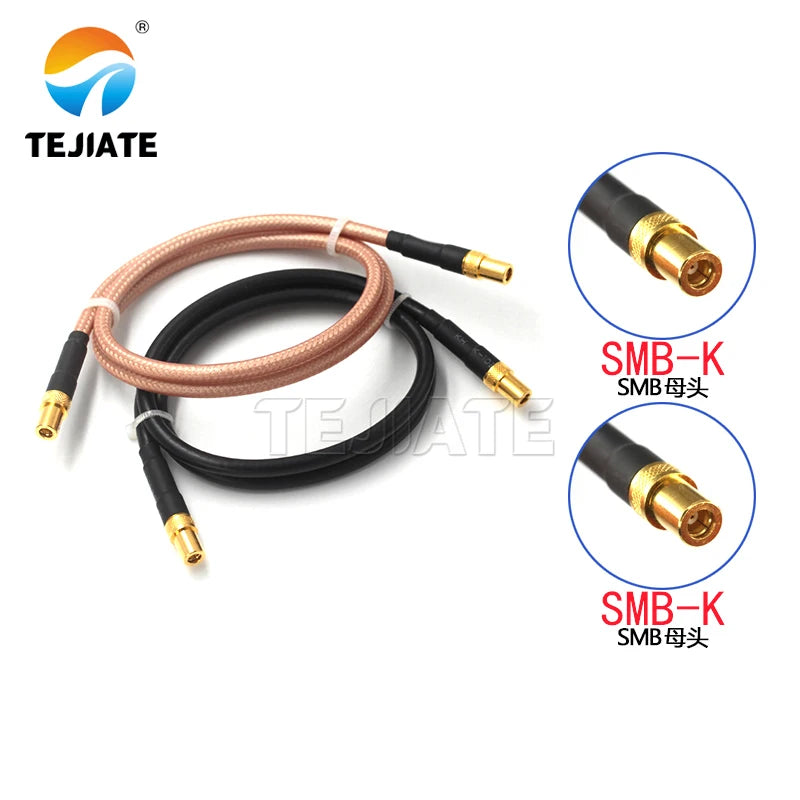 SMB female to SMB female SMB-KK extension cable 50 ohm-3 coaxial cable feeder RG58/142 high frequency adapter cable