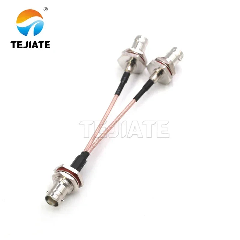 BNC Male Female To Two BNC Adapters 10cm RG316 Cable