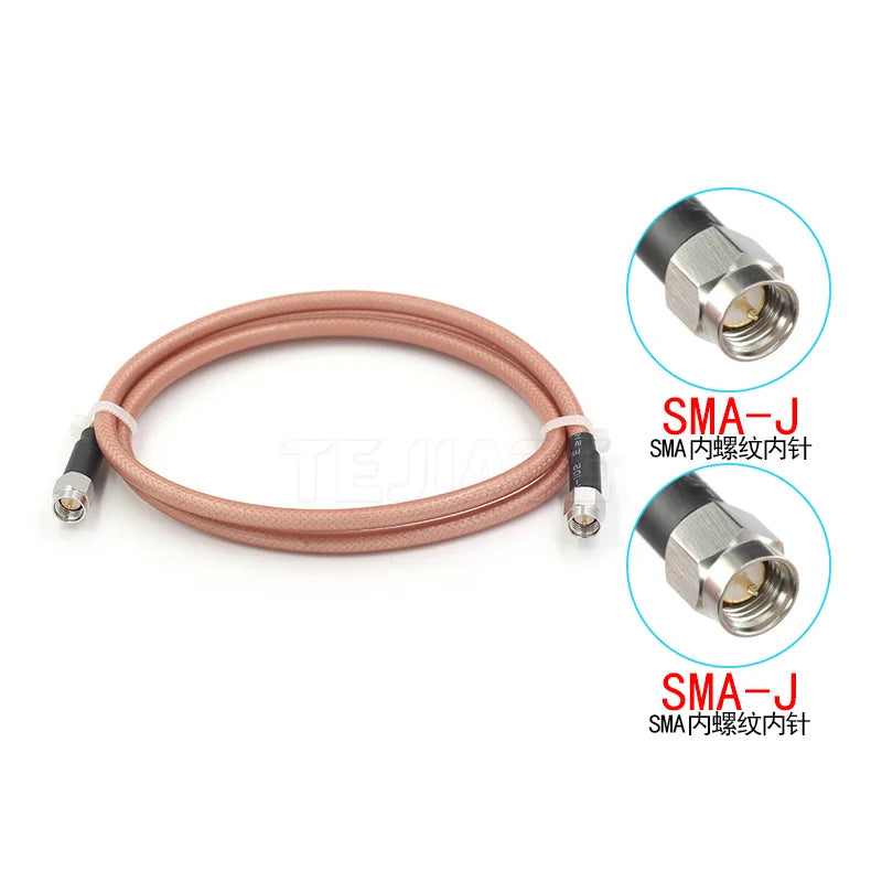 1PC SMA male to SMA male high-frequency adapter line SMA to SMA connecting line SMA-JJ stainless steel RF line RG142 coaxial lin